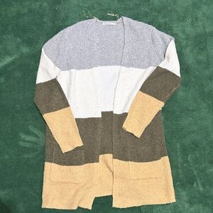 Pink Clover Multitone Open Cardigan